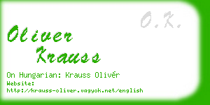 oliver krauss business card
